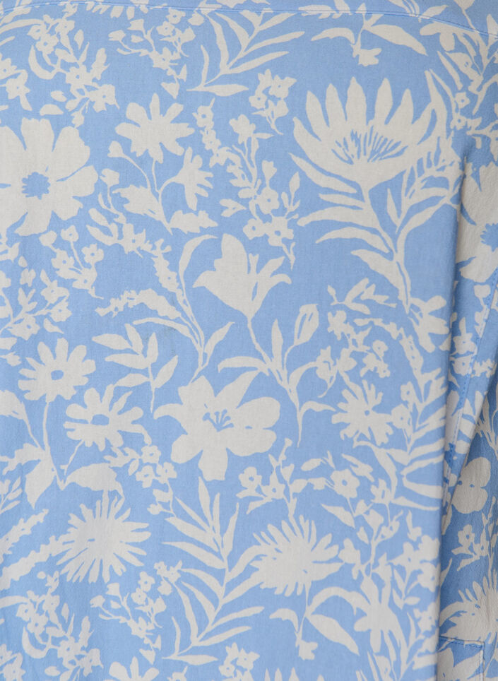 Bawelniana sukienka z kr&oacute;tkim rekawem i nadrukiem, Biały, Packshot image number 2