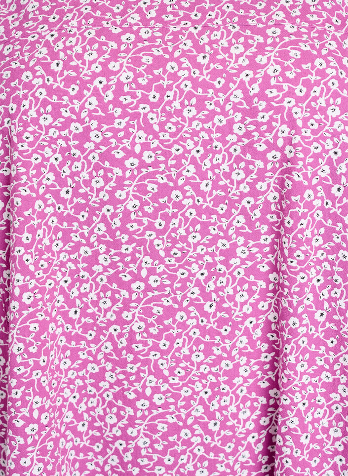 Krótka bawelniana sukienka z rekawami 3/4 i kieszeniami, Fioletowy, Packshot image number 2