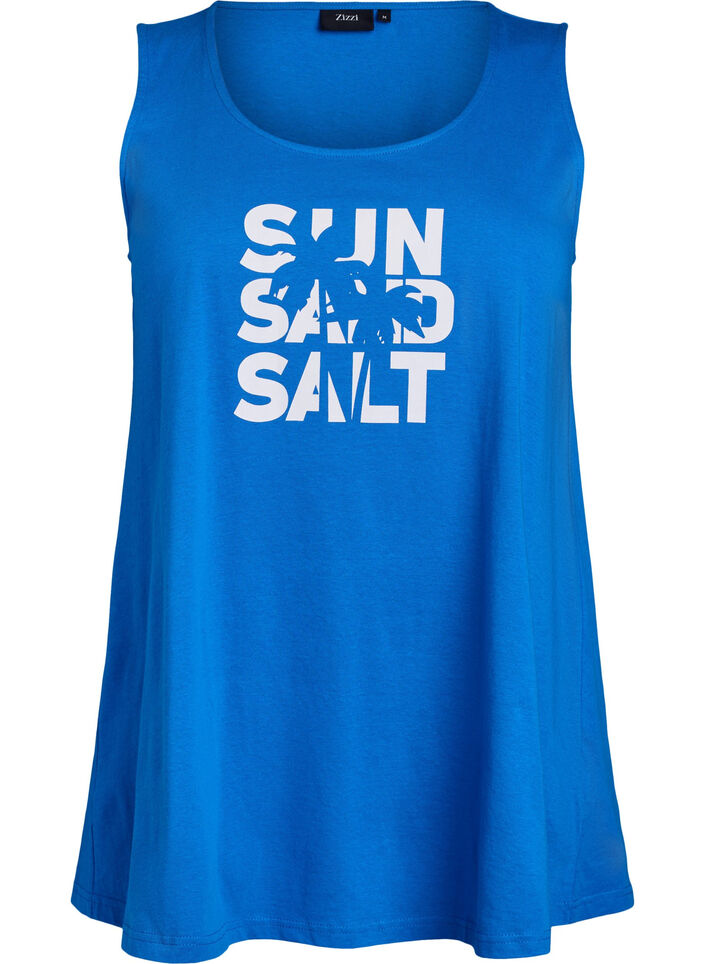 Bawelniany top o&nbsp;rozszerzanym fasonie, Niebieskie, Packshot image number 0