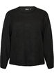 Luzny sweter z okraglym dekoltem, Czarne, Packshot image number 0