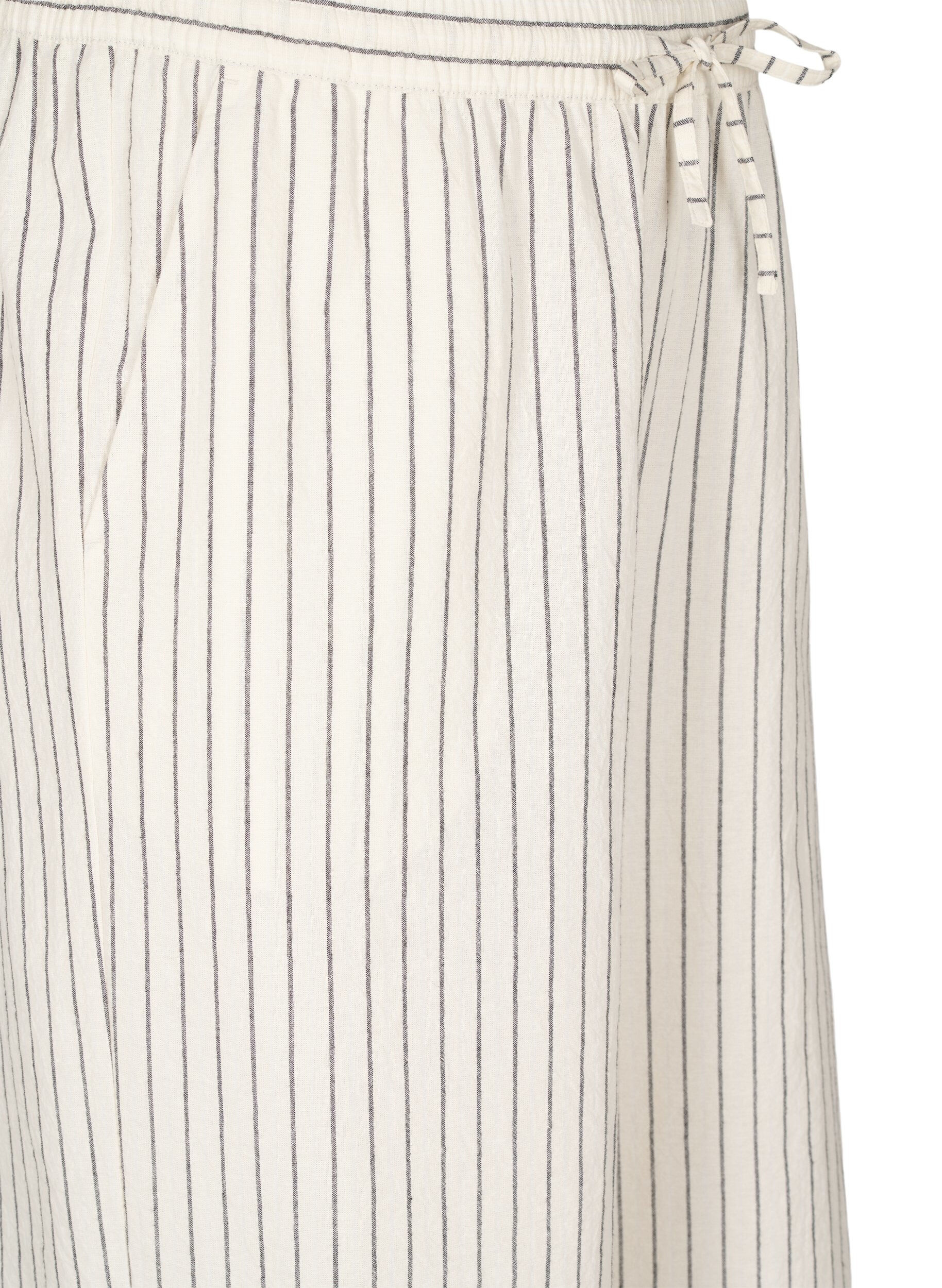 Zizzi Luzne spodnie z wysokim stanem i kieszeniami, Biały, Packshot image number 2