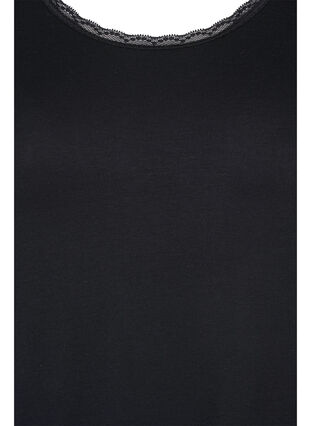 Wiskozowy top od pizamy z krótkimi rekawami, Black, Packshot image number 2