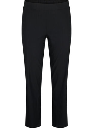 Elastyczne spodnie z wiskozy, Black, Packshot image number 0