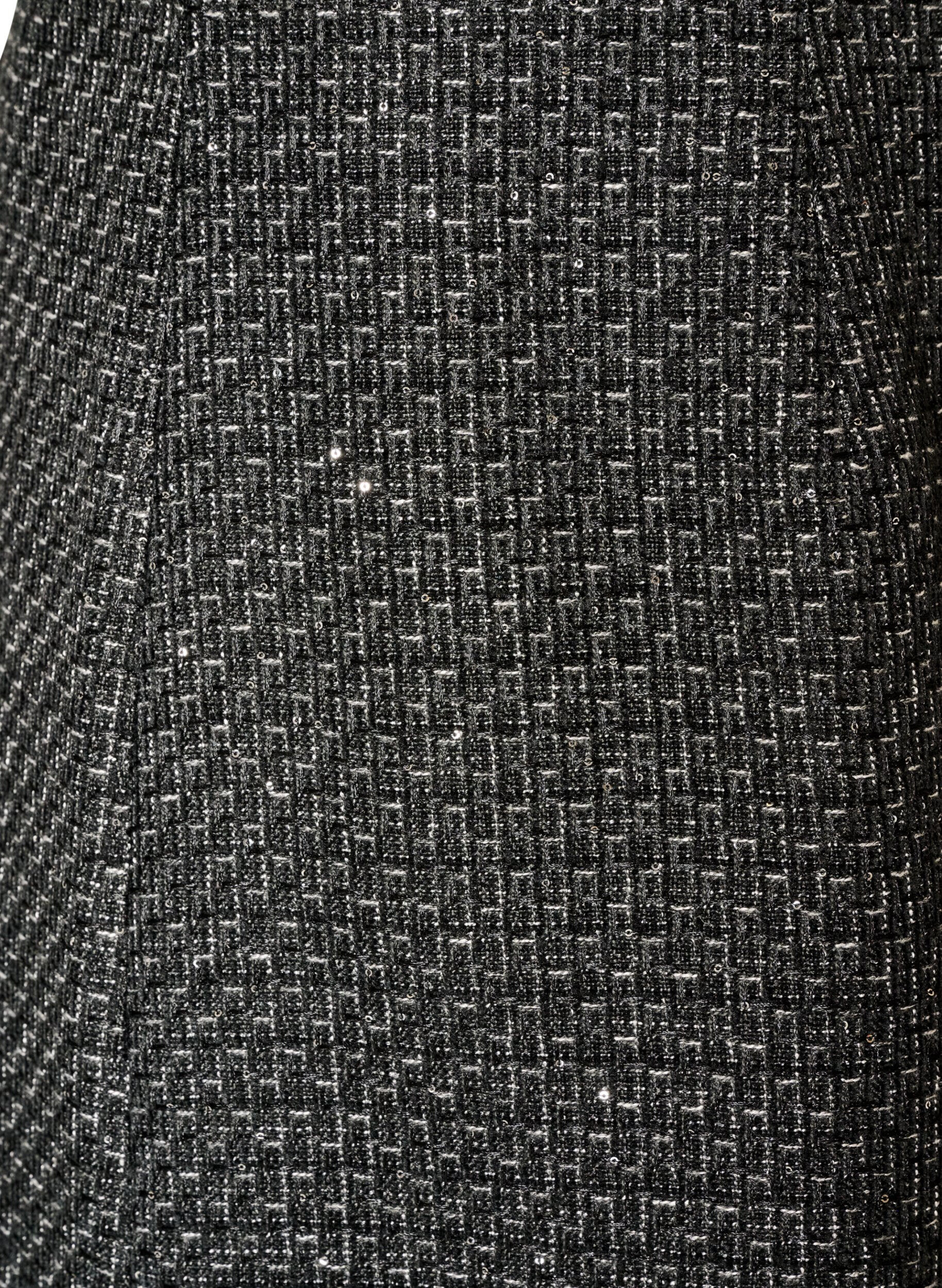 ZizziKr&oacute;tka sp&oacute;dnica boucl&eacute; z cekinami, Czarne, Packshot image number 2