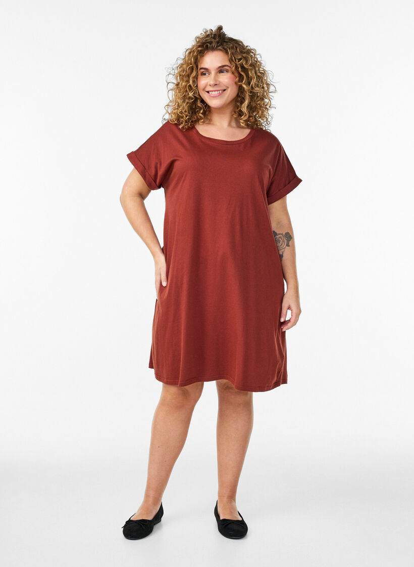 2-pack T-shirt z kr&oacute;tkim rekawem, Pomarańczowy, Model image number 1