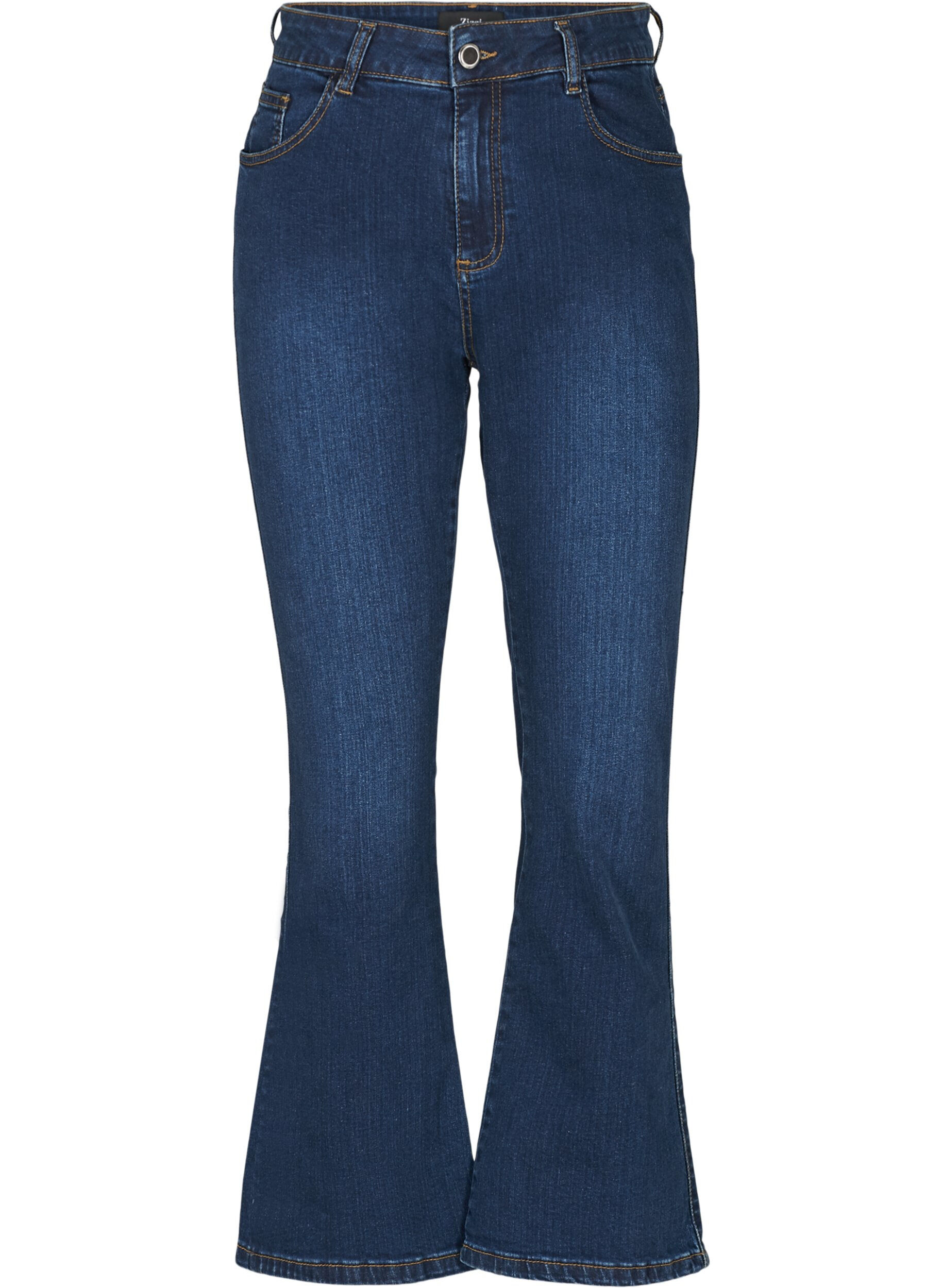 Zizzi  Jeansy typu bootcut Ellen z wysokim stanem, Niebieskie, Packshot image number 0