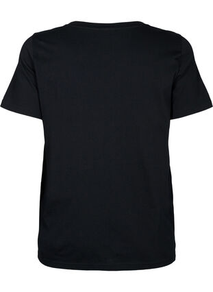 Bawelniana koszulka z cekinami, Black W. Be free, Packshot image number 1