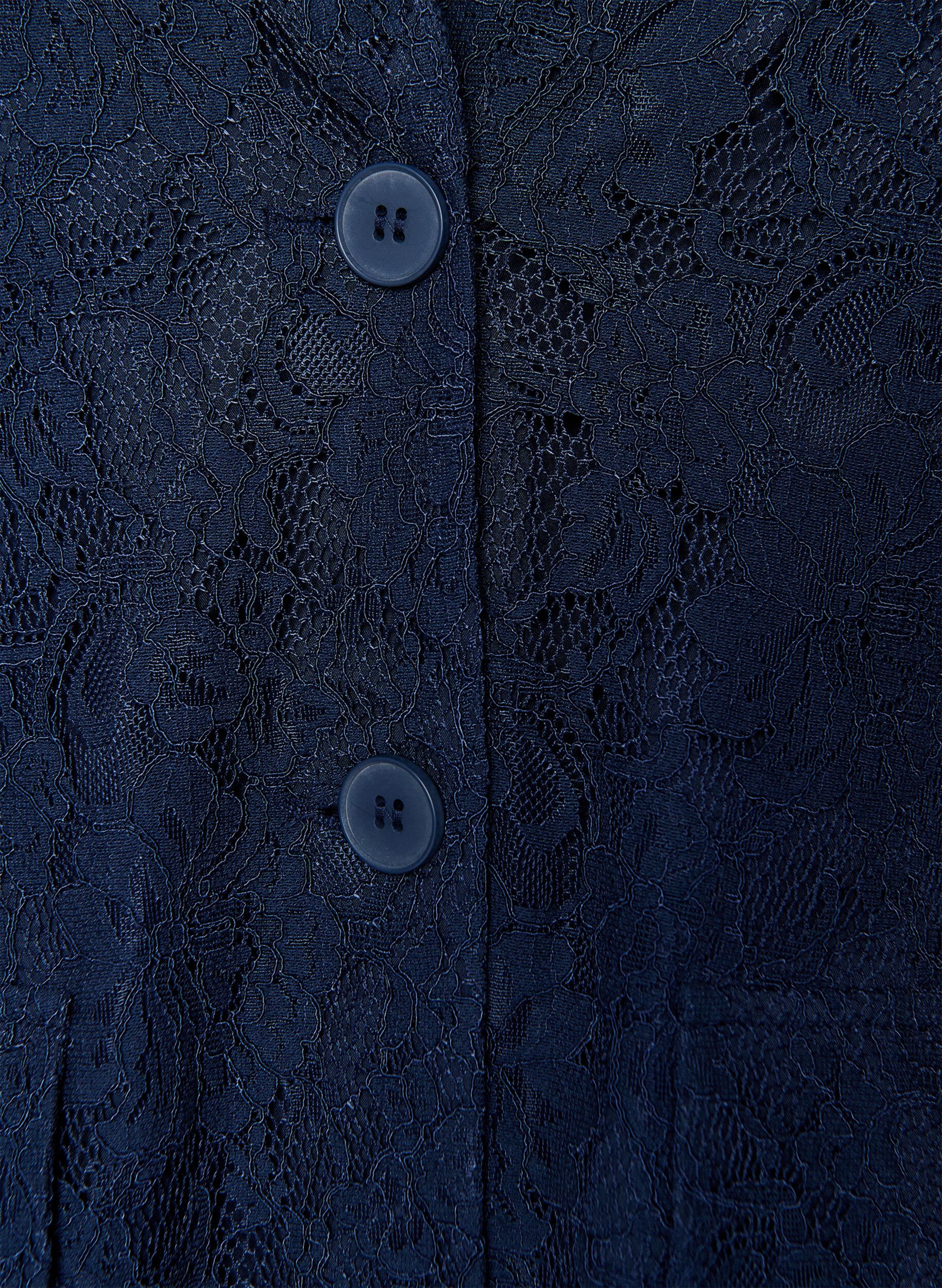 Zizzi Koronkowy blezer zapinany na guziki, Niebieskie, Packshot image number 2