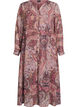Sukienka midi z nadrukiem paisley i elastyczna talia, Fioletowy, Packshot image number 0