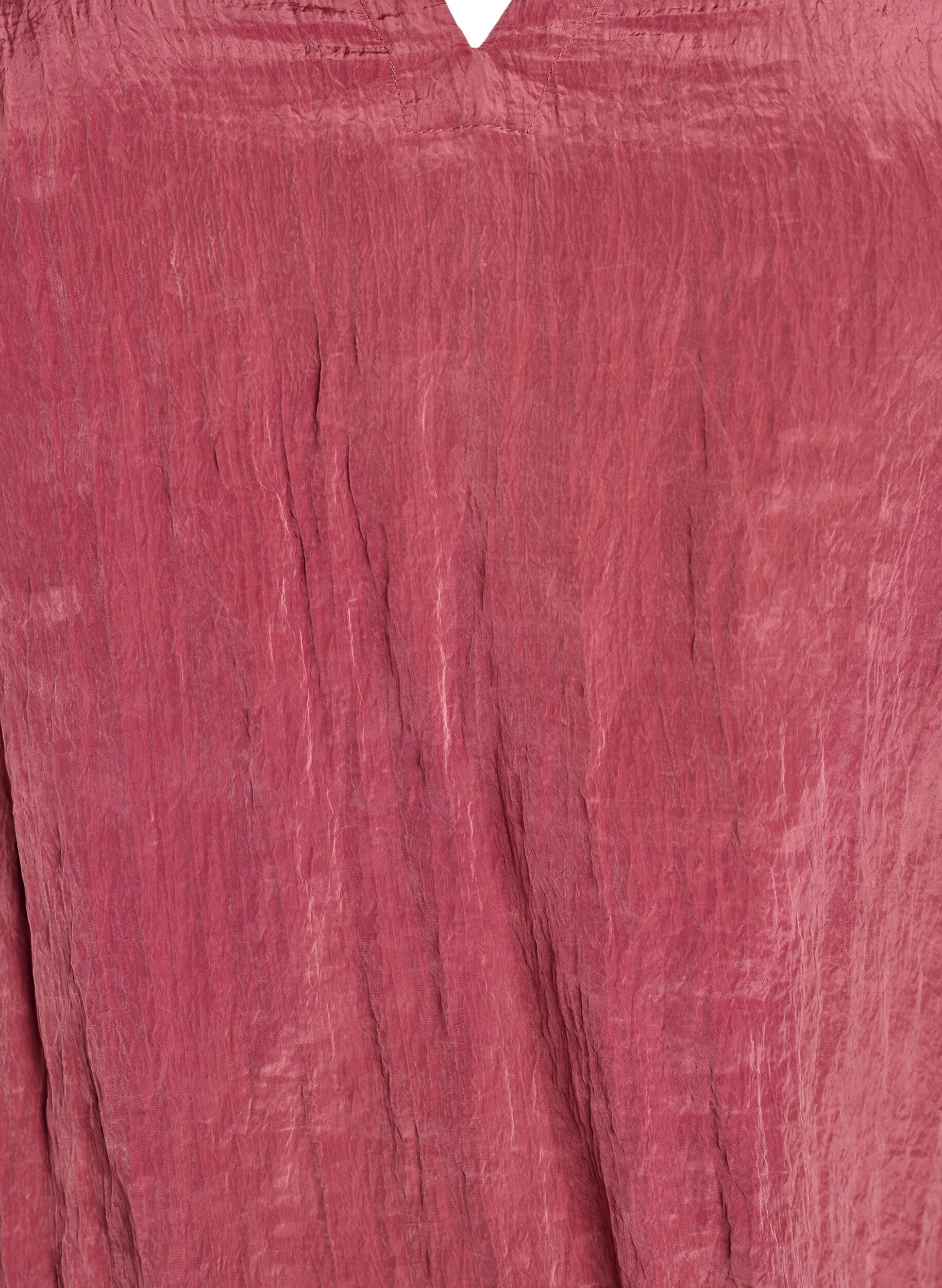 Zizzi Bluzka z dekoltem w ksztalcie litery V i pomarszczona faktura, R&oacute;żowy, Packshot image number 2