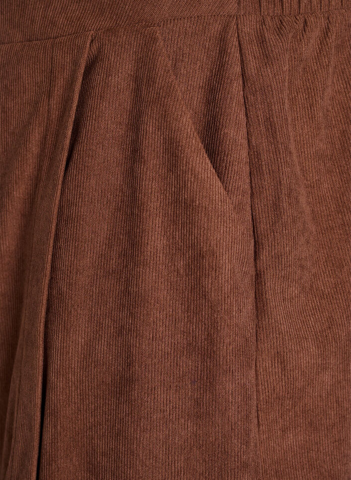 Krótka spódniczka sztruksowa, Brązowy, Packshot image number 2