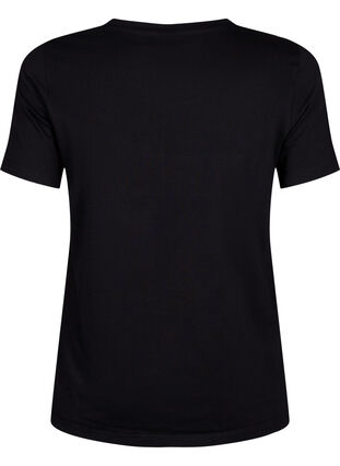 Koszulka z bawelny organicznej z cwiekami, Black W. TRÉS, Packshot image number 1