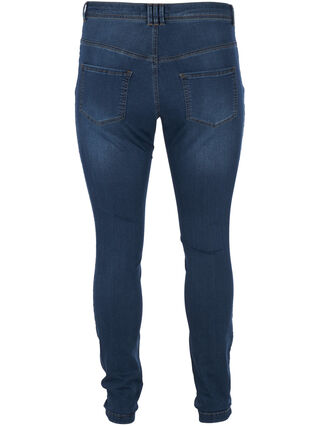 Mocno dopasowane jeansy Amy z wysokim stanem, Blue d. washed, Packshot image number 1