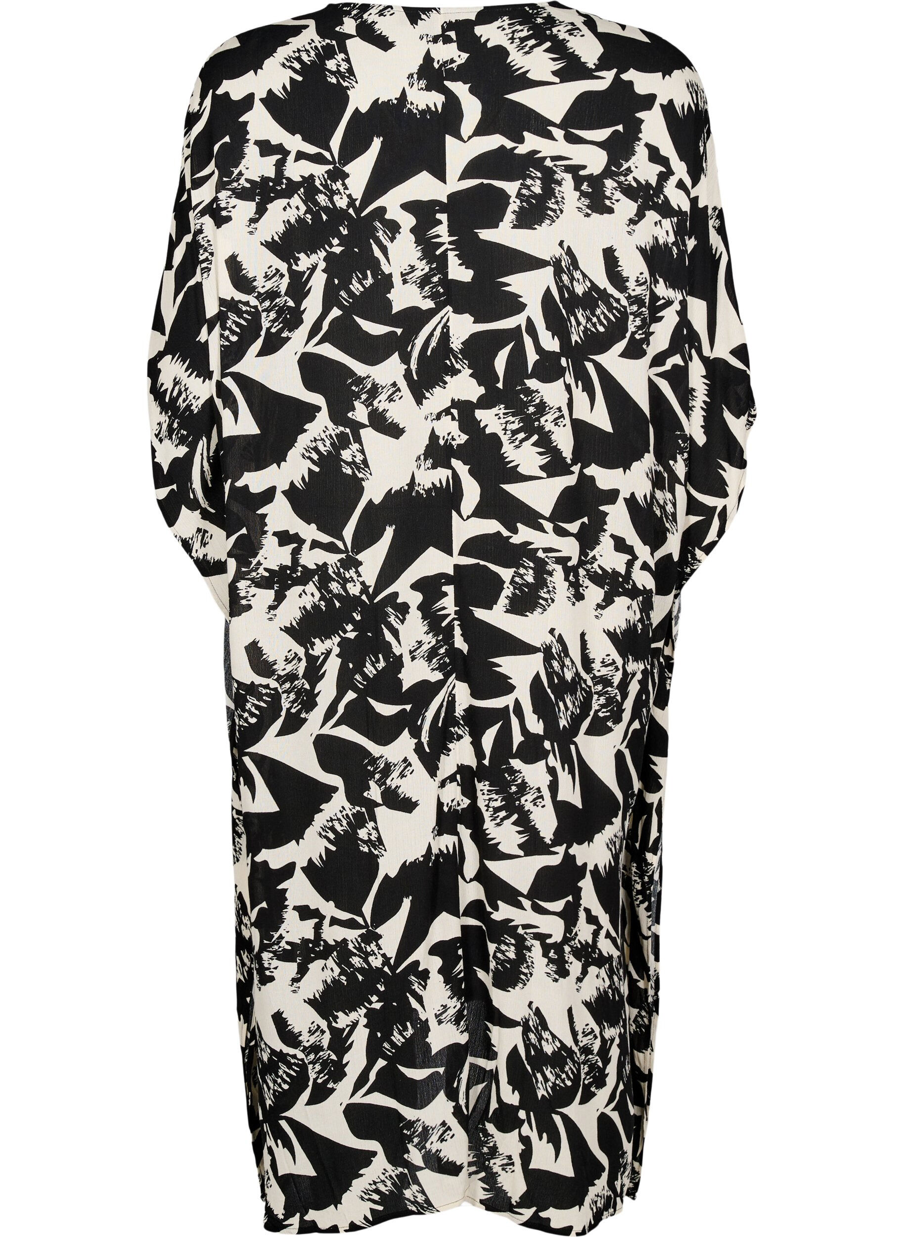 Zizzi Kaftan plazowy z guzikami, Beżowy, Packshot image number 1