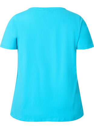 Podstawowa, gladka bawelniana koszulka, Blue Atoll, Packshot image number 1