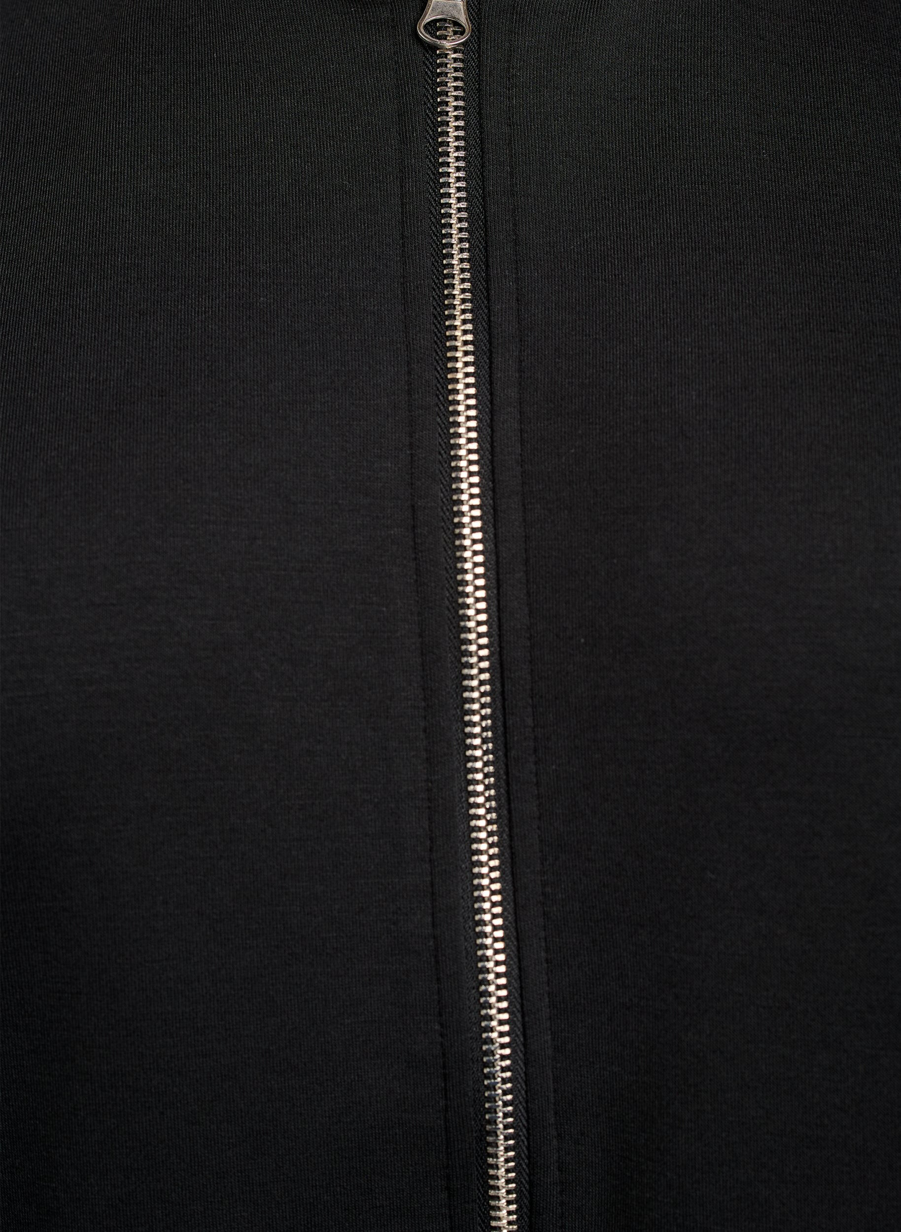 Zizzi Kardigan bomber z zamkiem blyskawicznym, Czarne, Packshot image number 2