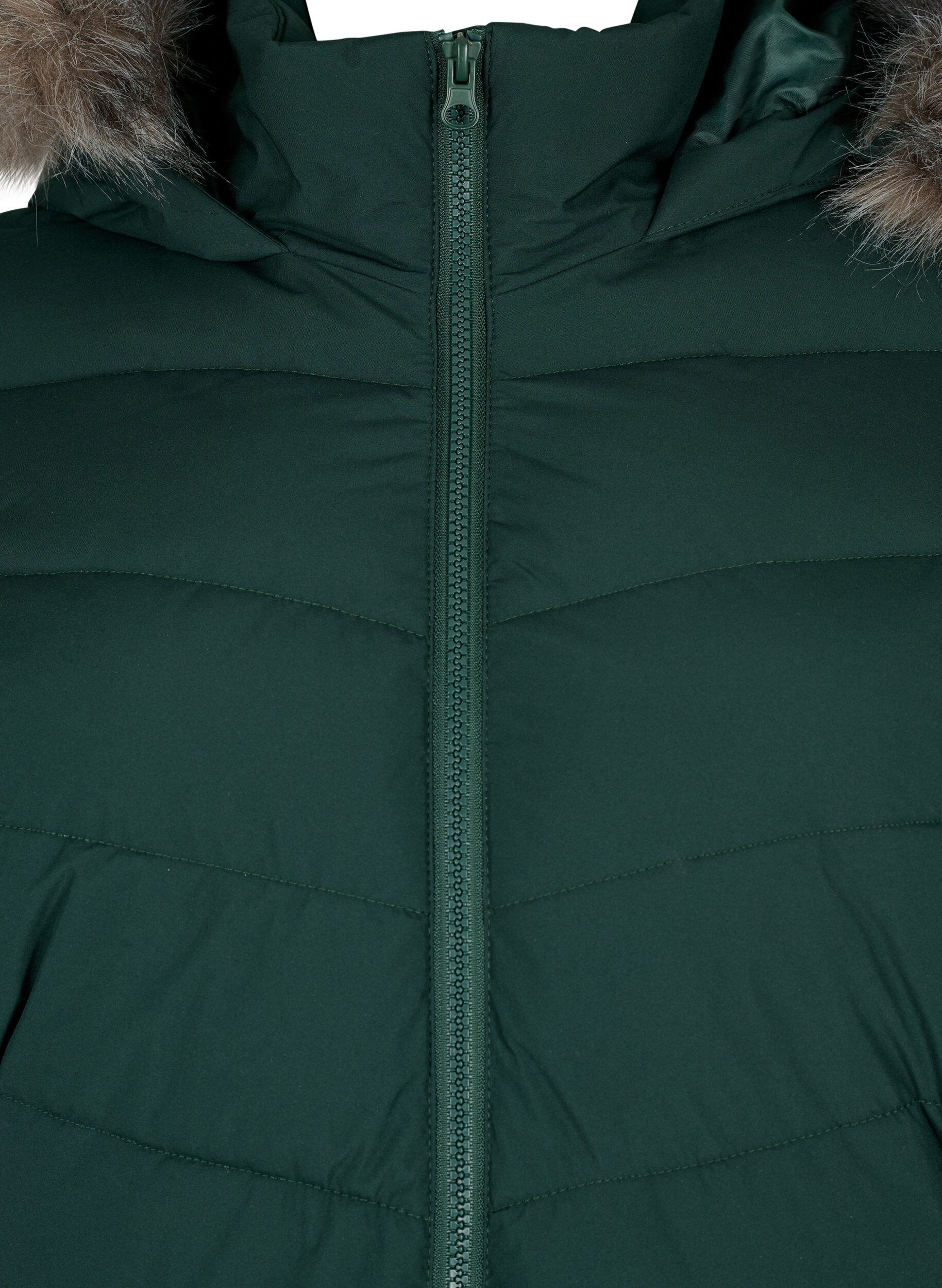 ZizziKr&oacute;tka kurtka puchowa z kapturem, Zielony, Packshot image number 2