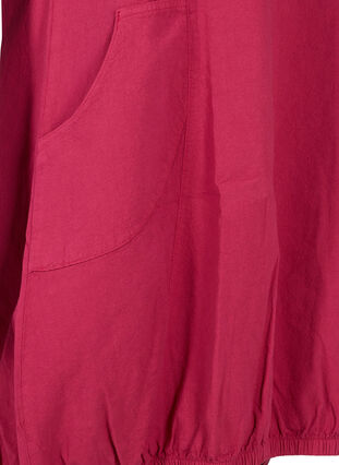 Bawelniana sukienka z krótkim rekawem, Sangria, Packshot image number 3