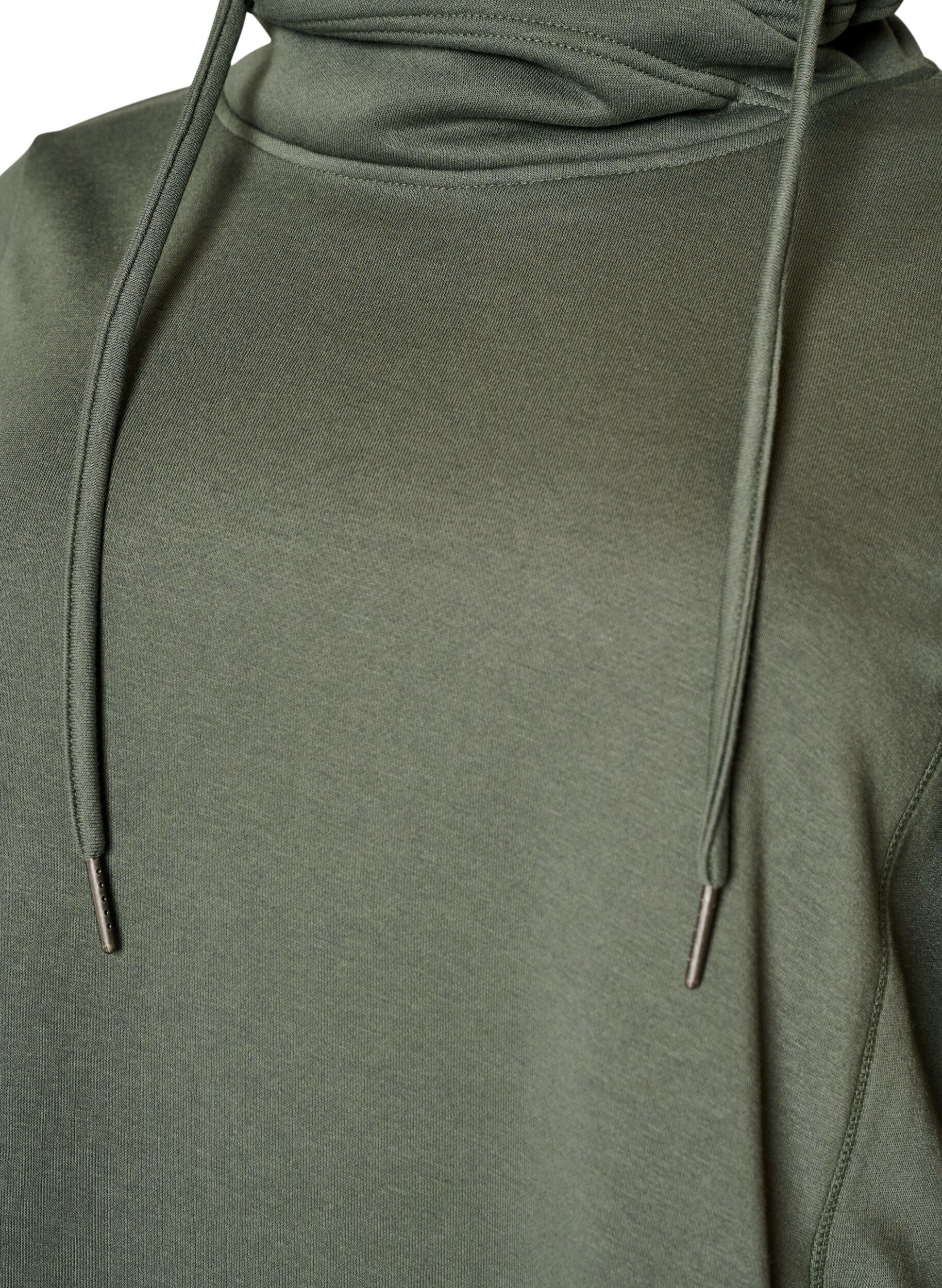 ZizziBluza z wysokim kolnierzem i kieszeniami, Zielony, Packshot image number 2