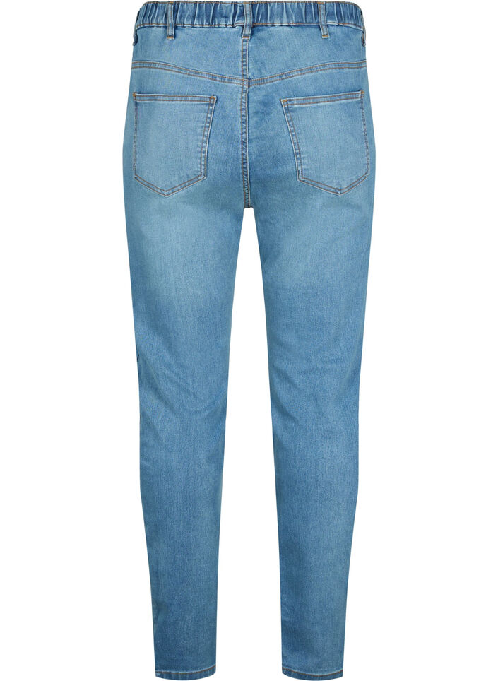 Jeggings with rip, Blue denim, Packshot image number 1