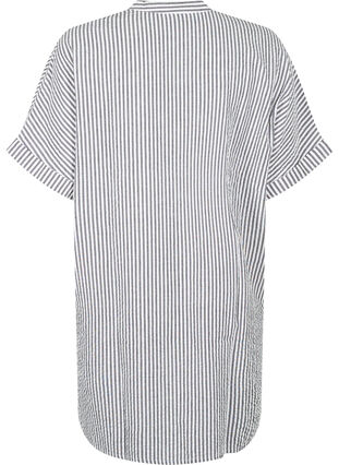 Koszula w paski z kieszeniami na piersi, White/Black Stripe, Packshot image number 1