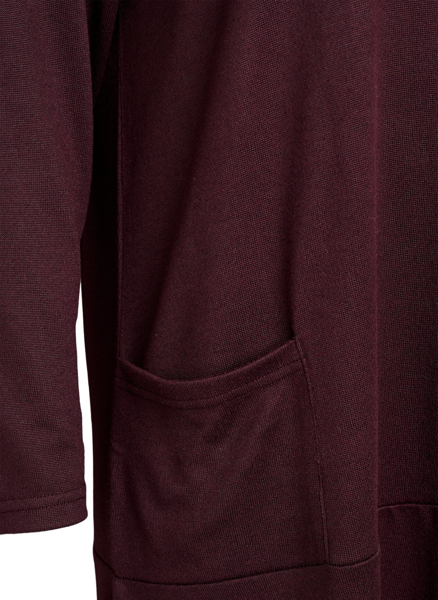 Zizzi Dzersejowa sukienka z golfem i kieszeniami, Czerwony, Packshot image number 3