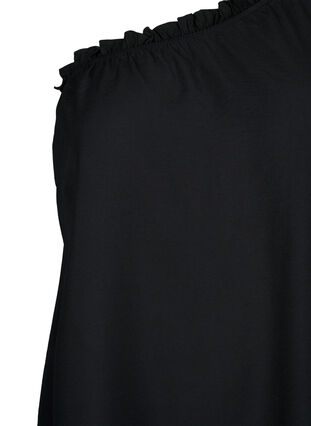 Sukienka na jedno ramie z wiskozy, Black, Packshot image number 2