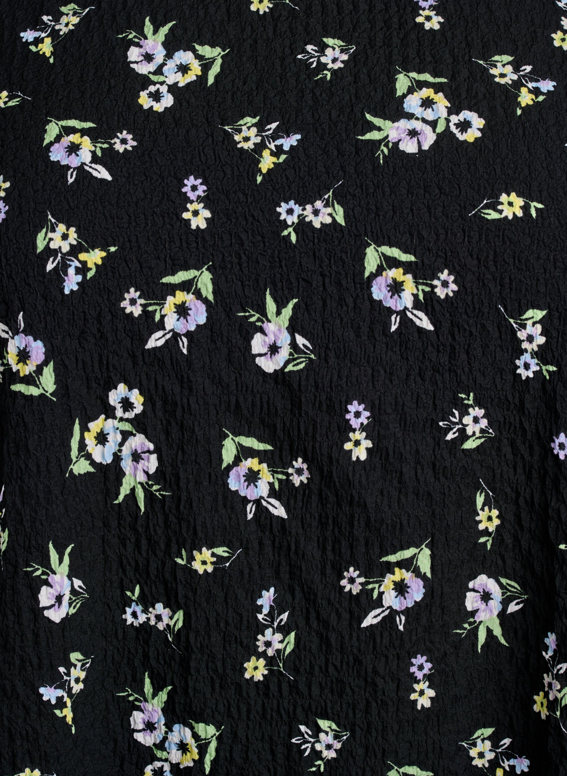 ZizziBluzka z kr&oacute;tkim rekawem z faktura, Czarne, Packshot image number 2