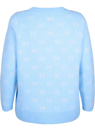 Wzorzysty sweterek, Blue Bell/Birch, Packshot image number 1