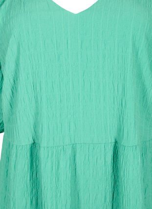 Krótka, trapezowa sukienka z dekoltem w szpic, Deep Mint, Packshot image number 2