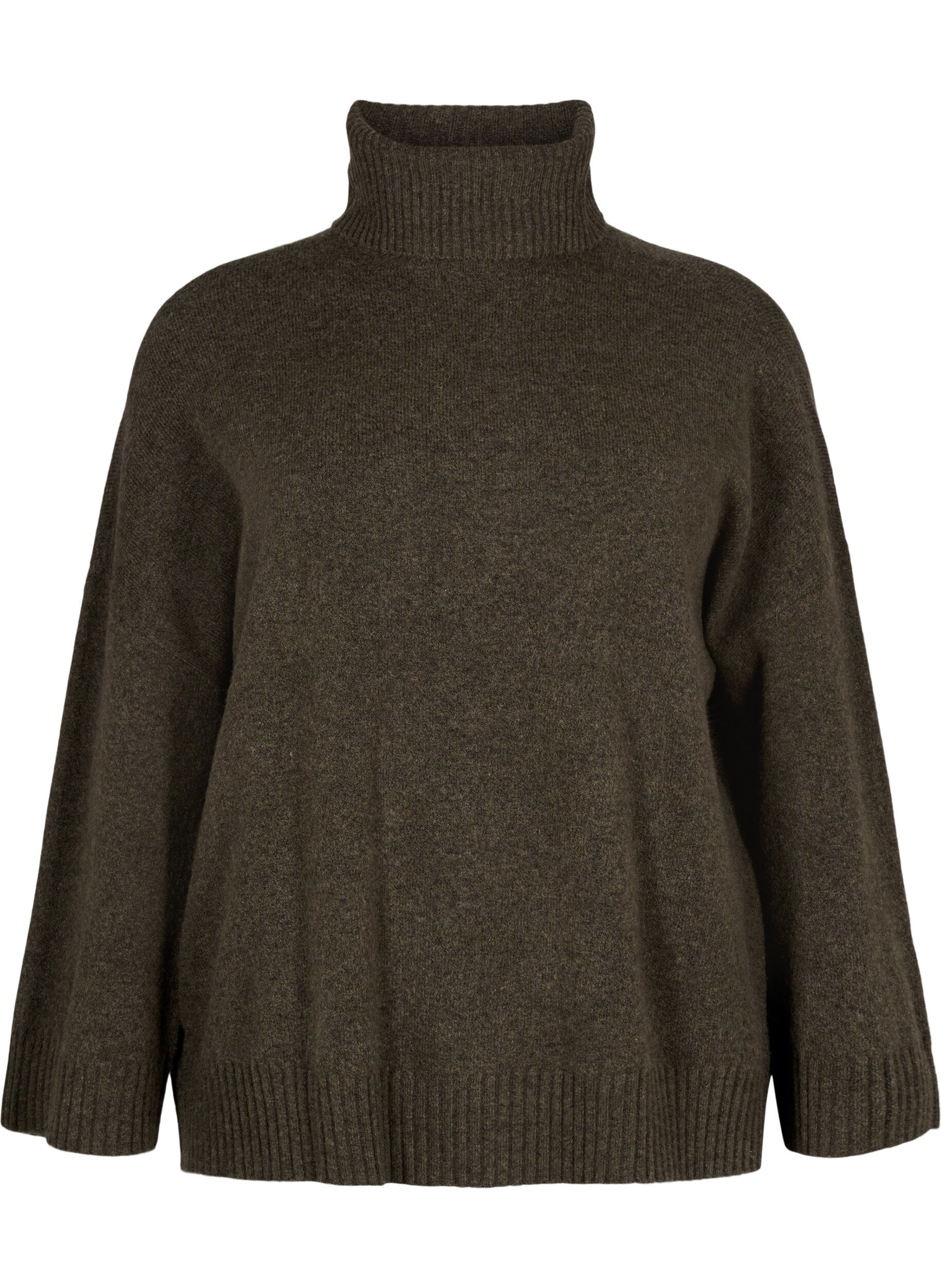 Zizzi Dzianinowa bluzka z&nbsp;golfem, Sea Turtle Mel., Packshot image number 0