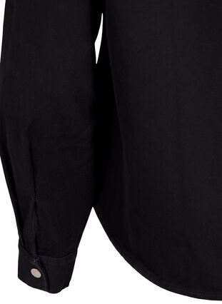 Plócienna kurtka zapinana na guziki, Black, Packshot image number 3
