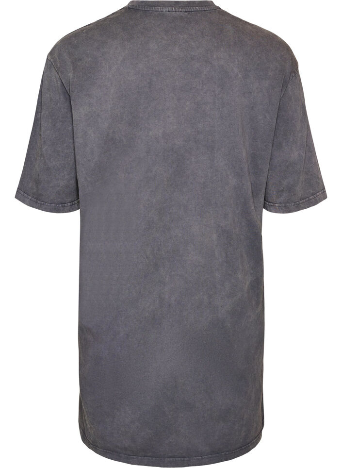 Luzna sukienka T-shirt z efektem sprania, Szary, Packshot image number 1