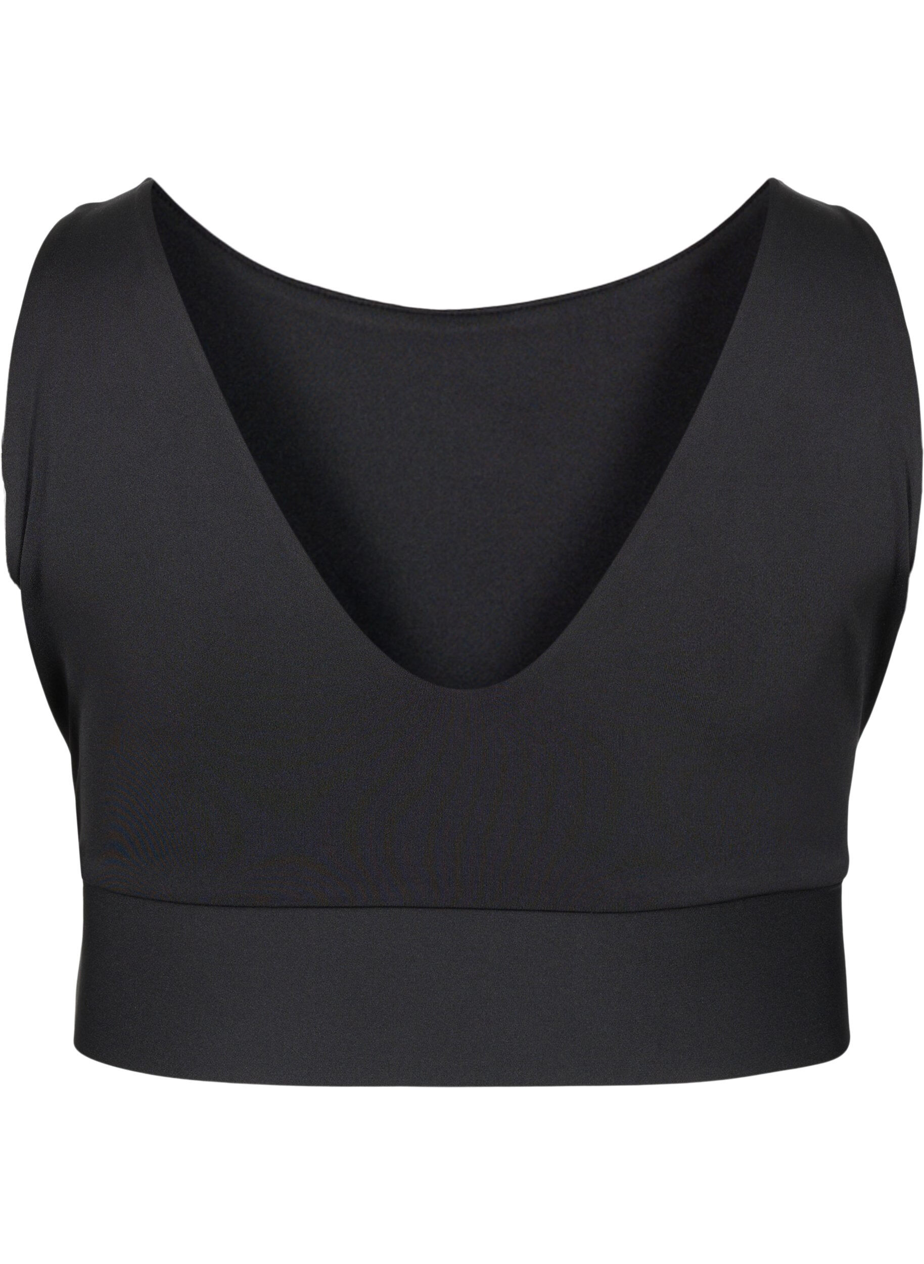 Zizzi CORE, MID SUPPORT SPORTS BRA - Biustonosz sportowy, Black, Packshot image number 1