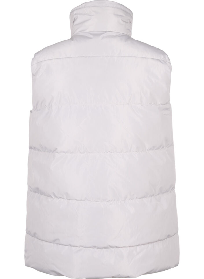 Sportowy bezrekawnik z wysokim kolnierzem i kieszeniami, Pearl Blue, Packshot image number 1