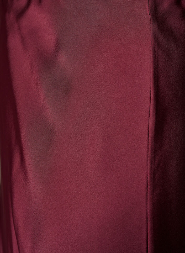 Satynowa sp&oacute;dnica midi, Czerwony, Packshot image number 2