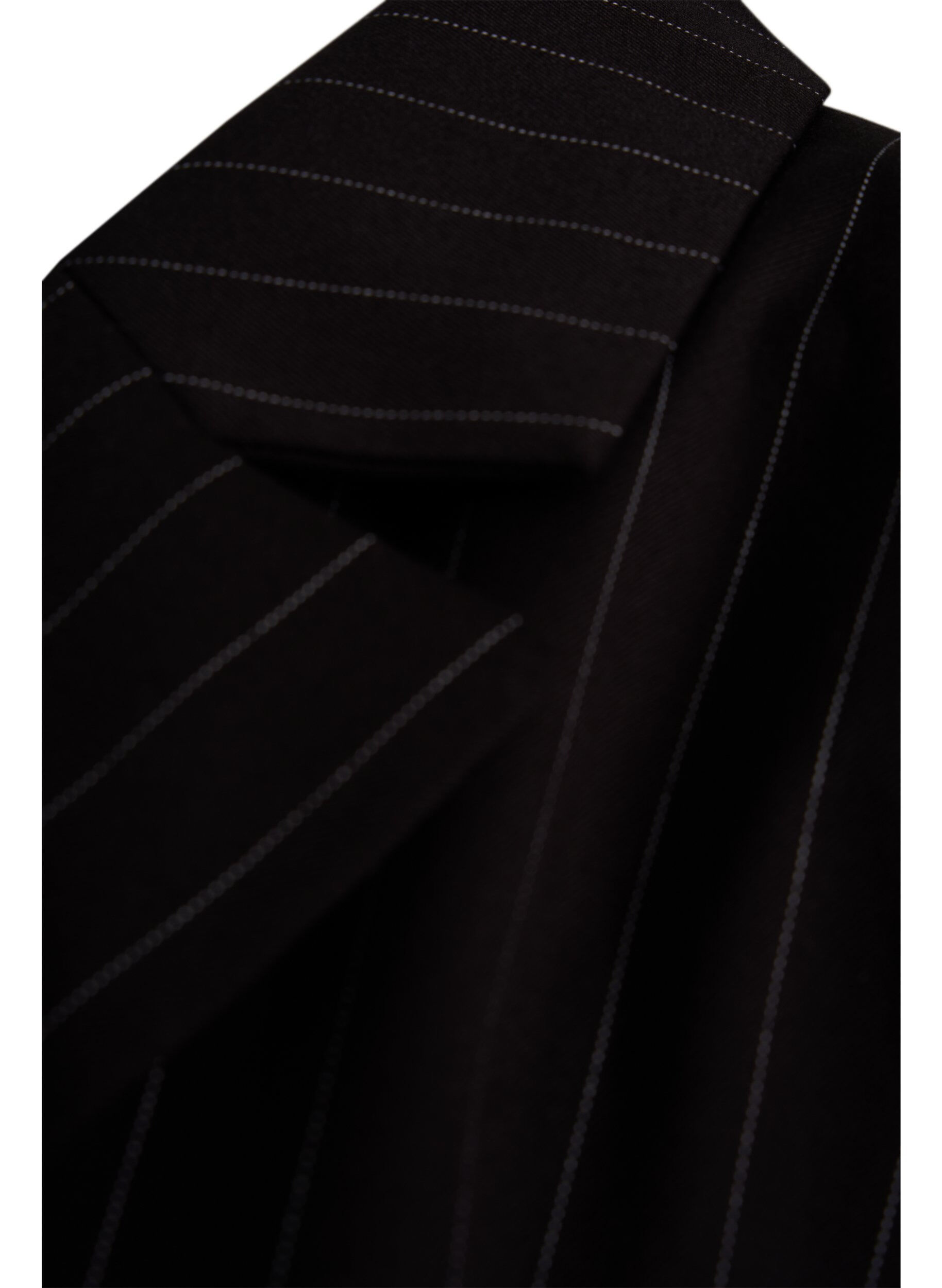 Zizzi Blezer w prazki, Black W. Pinstripe, Packshot image number 3