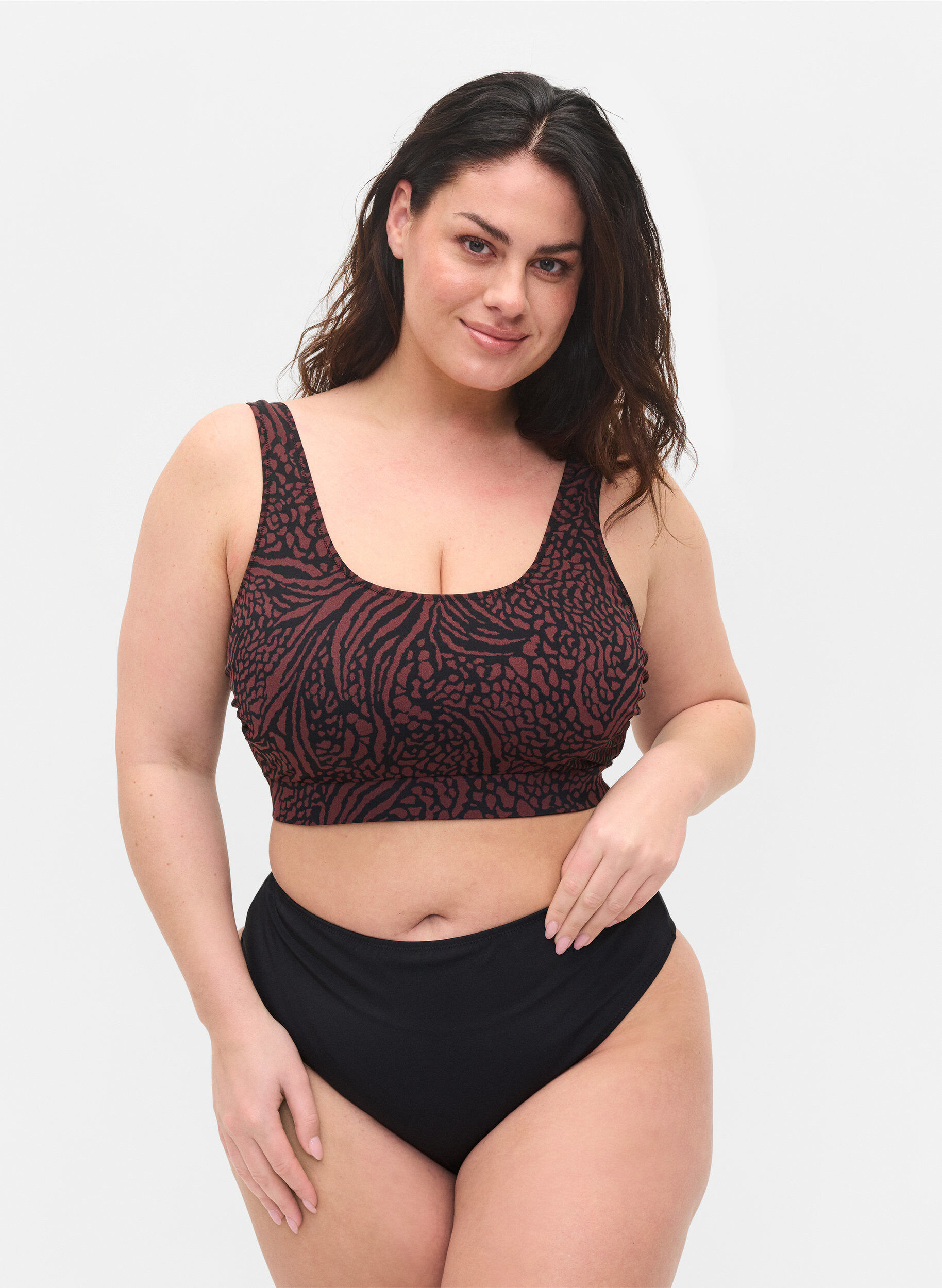 Zizzi D&oacute;l bikini z regularnym stanem, Black, Model image number 0