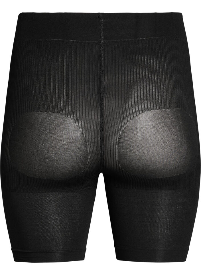 Szorty push-up 2-pack o gestosci 60 denier&oacute;w z efektem modelujacym, Czarne, Packshot image number 1