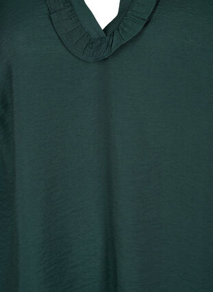 Wiskozowa bluzka z bufiastymi rekawami i falbankami, Scarab, Packshot image number 2