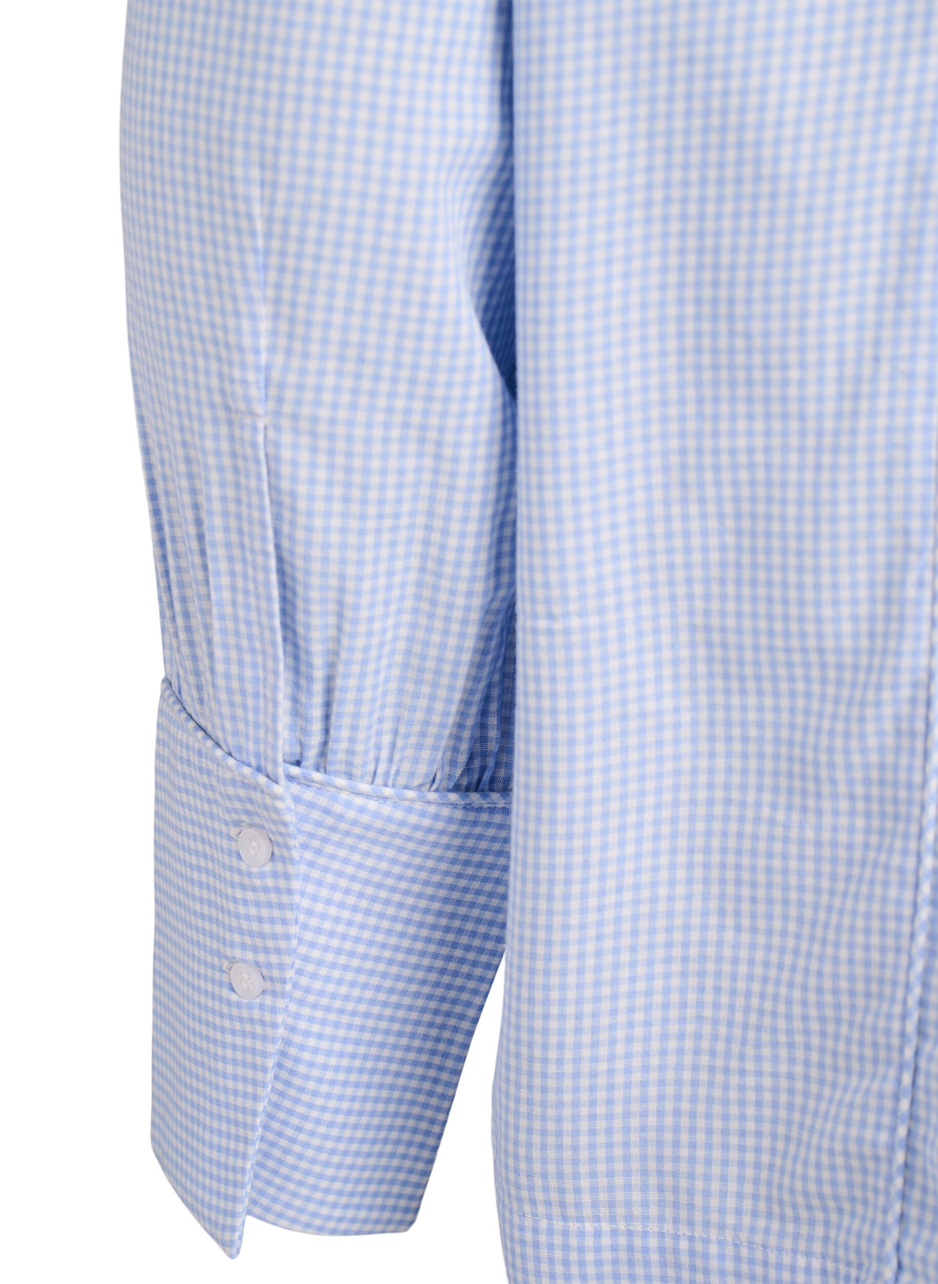 Zizzi Bluzka w krate w kroju A-line, Niebieskie, Packshot image number 3