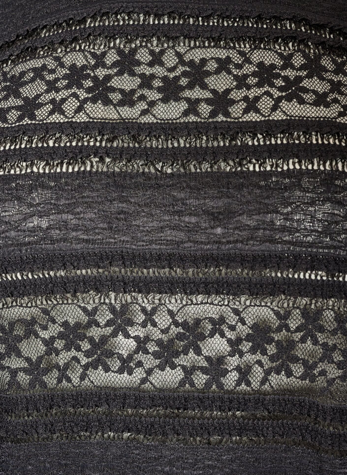 Koronkowa bluzka z dlugim rekawem, Czarne, Packshot image number 2