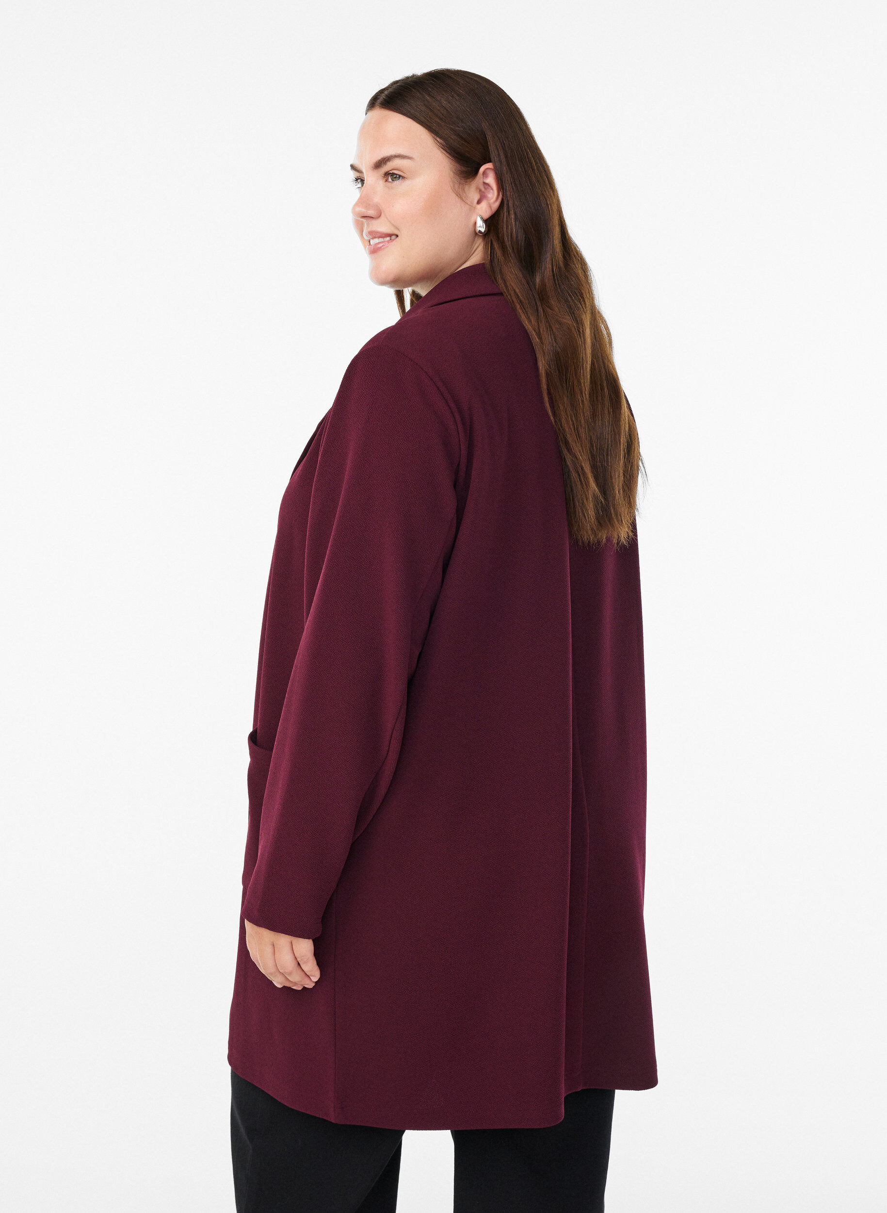 ZizziDluga marynarka z kieszeniami, Czerwony, Model image number 2