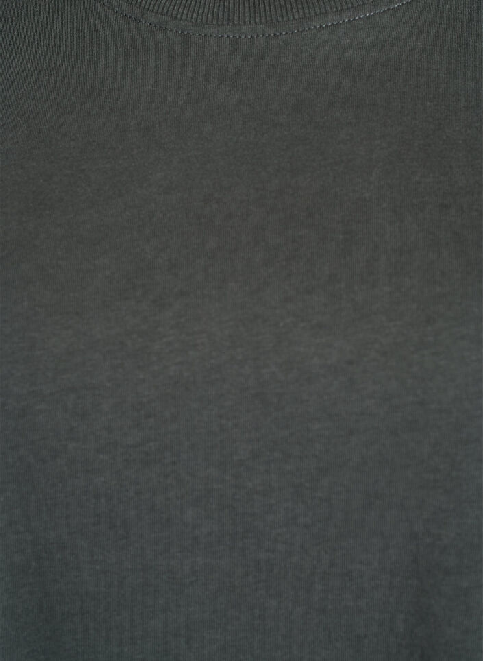 Podstawowa koszulka bawelniana z okraglym dekoltem, Zielony, Packshot image number 2