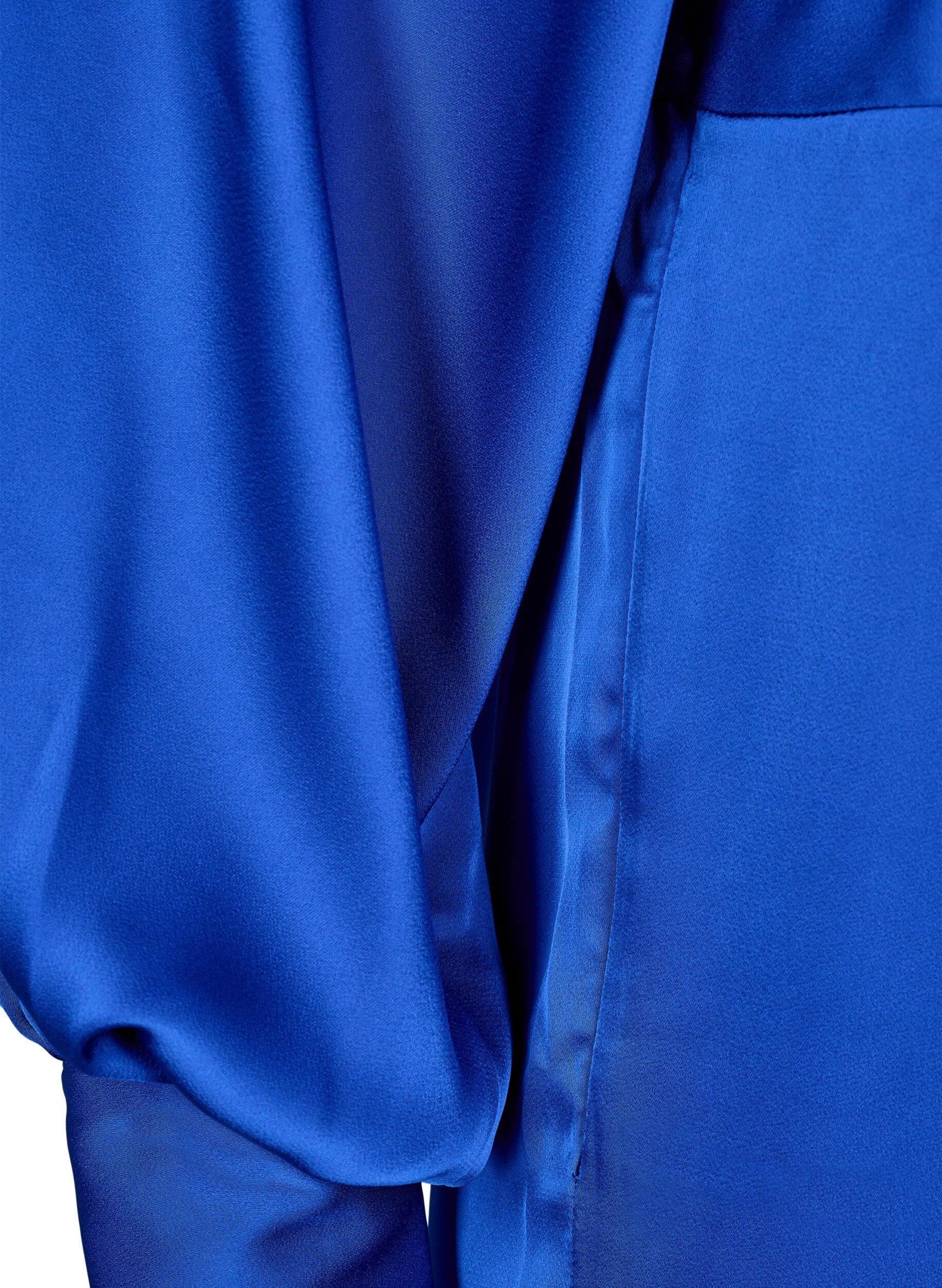 Zizzi Satynowa sukienka z bufiastymi rekawami, Surf the web, Packshot image number 3