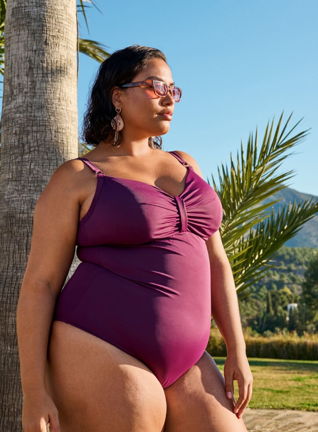 Zizzi Kostium kąpielowy z fiszbinami i drapowaniem, , Model