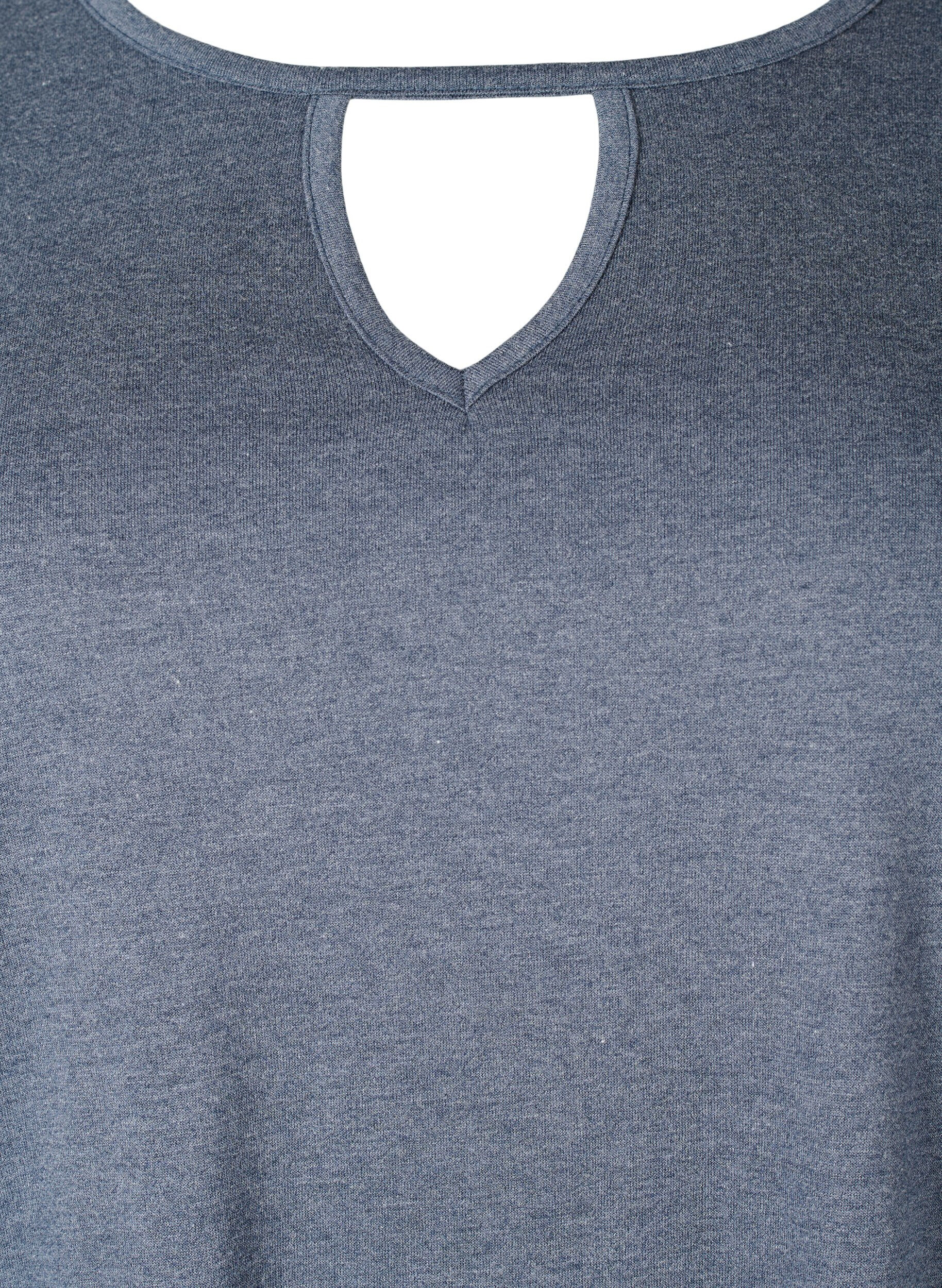 Zizzi Melanzowa bluzka z dlugim rekawem, Night Sky Mel. , Packshot image number 2