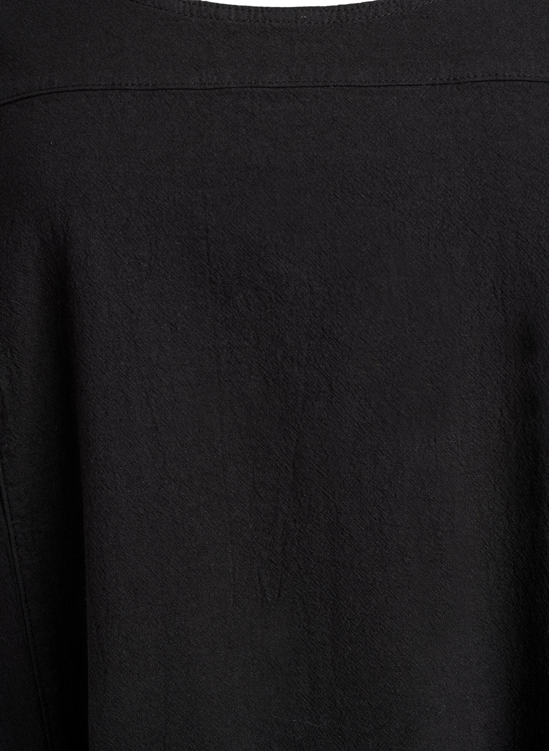 Zizzi Bawelniana sukienka z kr&oacute;tkim rekawem, Czarne, Packshot image number 2