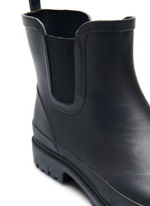 Krótkie, szerokie gumowe buty, Black, Packshot image number 3