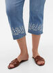 Amy knickers z wysokim stanem i haftem, Light blue denim, Model image number 3